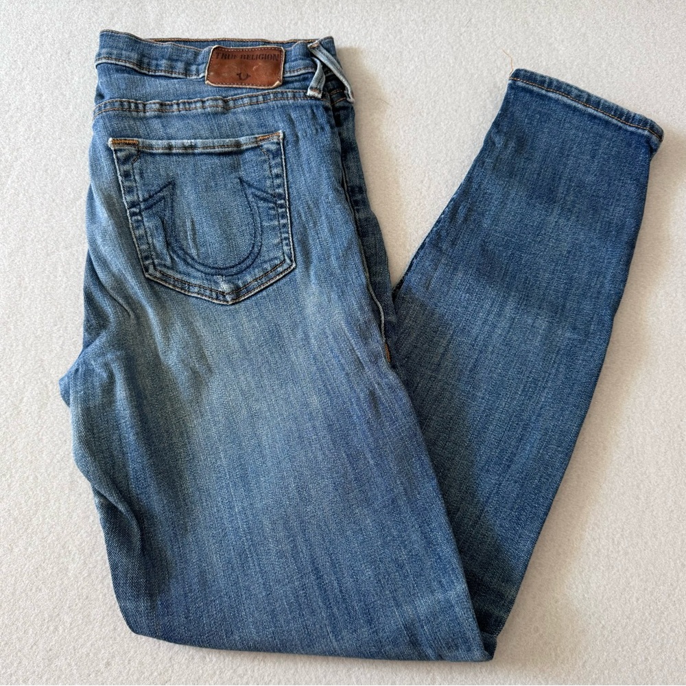 True Religion Halle Distressed Super Skinny Jeans